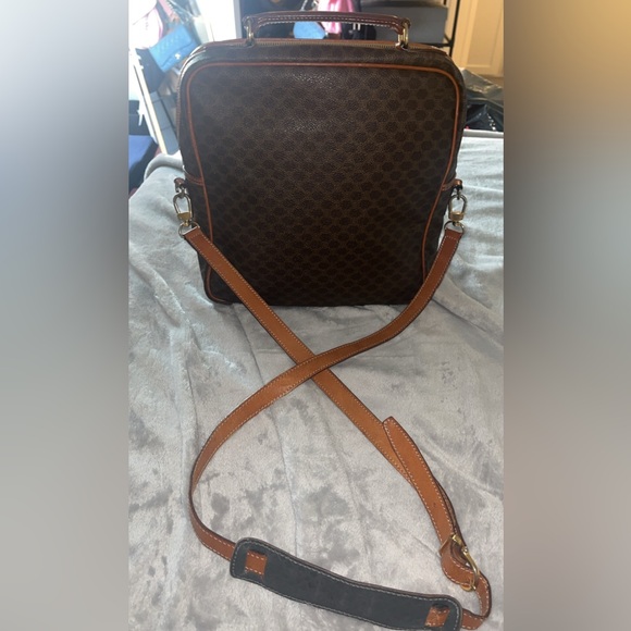 Celine large Vintage Macadam Messenger Bag with detachable strap - Picture 7 of 16